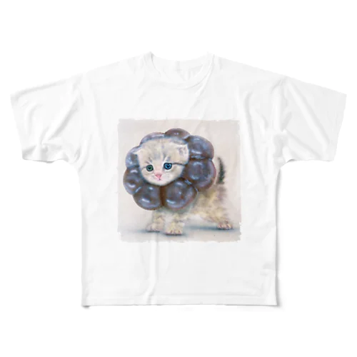 萌獣 猫 ポンデニャイオン：ショコラ All-Over Print T-Shirt