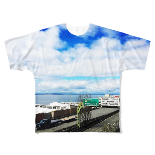 シアトル空 All-Over Print T-Shirt