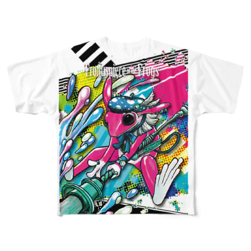 画家エリミミガエル(ショッキングピンク3) All-Over Print T-Shirt