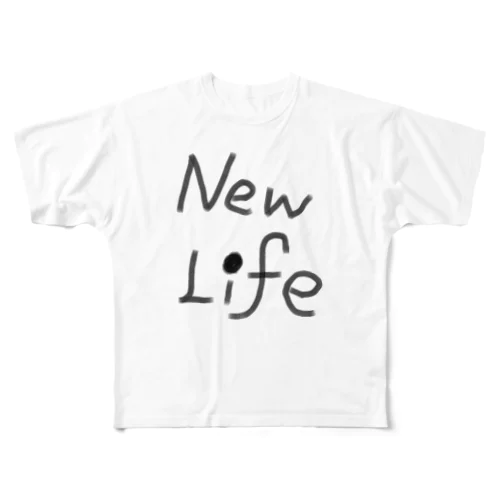 New Life フルグラフィックTシャツ