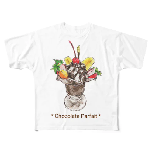 チョコレートパフェ フルグラフィックTシャツ