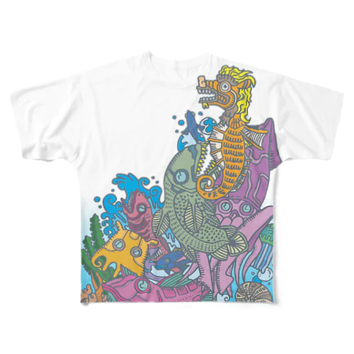 abyss blue All-Over Print T-Shirt
