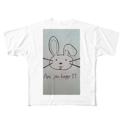 たれみみうさぎ フルグラフィックTシャツ