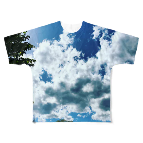 青い空。白い雲。 All-Over Print T-Shirt