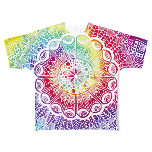 tie-die mandala フルグラフィックTシャツ