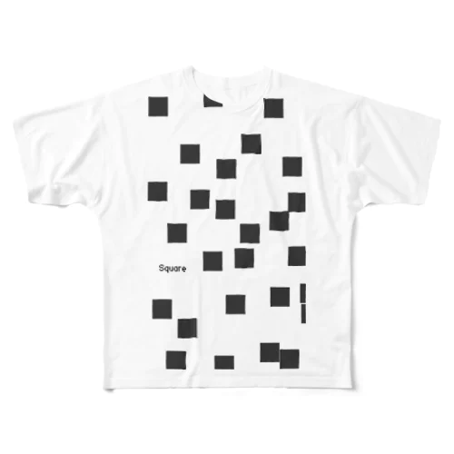 無機質なスクエア All-Over Print T-Shirt