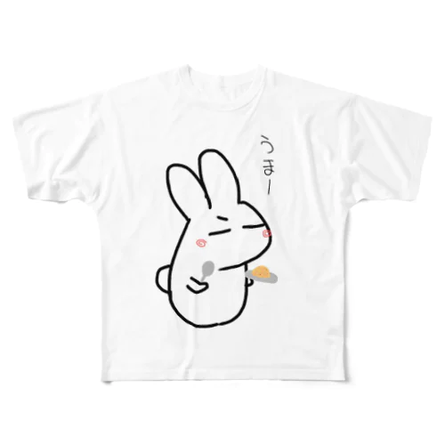 ぴょん吉 フルグラフィックTシャツ