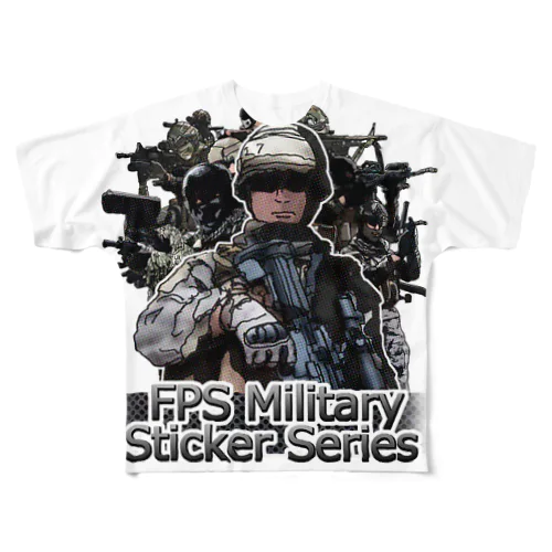 FPS・サバゲー・ミリタリー All-Over Print T-Shirt