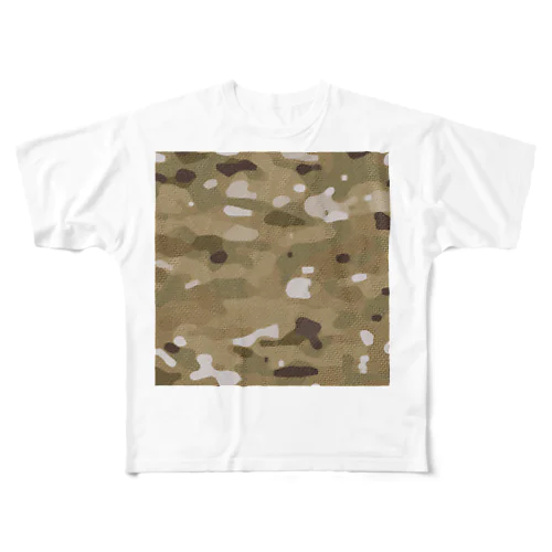 MILITARY DESSERT-TYPE フルグラフィックTシャツ