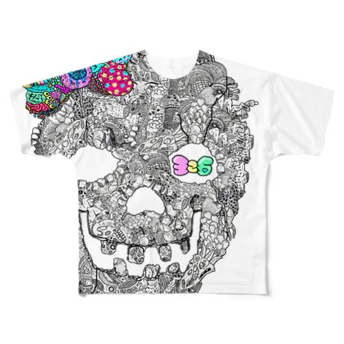 スカルリボン All-Over Print T-Shirt