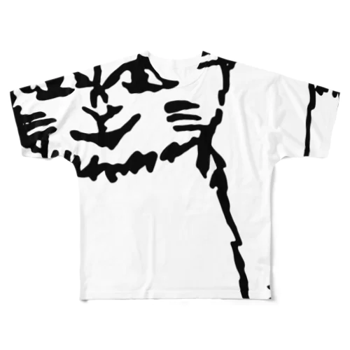 妻が描いた写実的な猫 All-Over Print T-Shirt