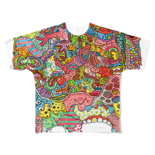 グログロのカラフル All-Over Print T-Shirt