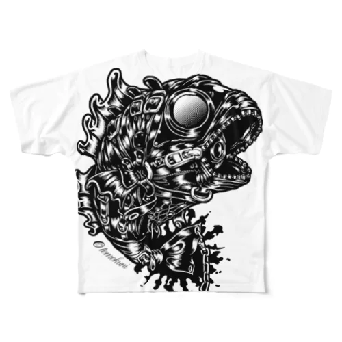 Animalia Kinky “ Black Bass ” フルグラフィックTシャツ