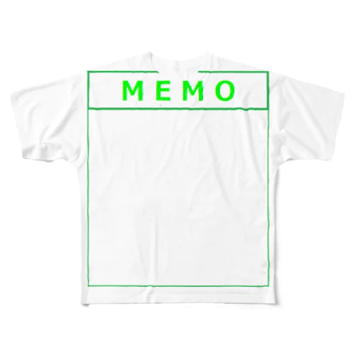 いつでもＭＥＭＯ フルグラフィックTシャツ