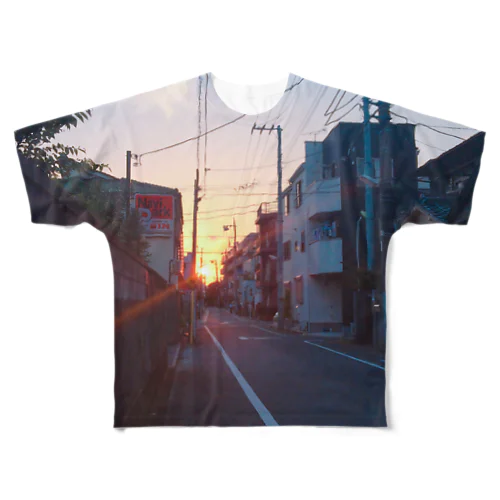 夕暮れの空 フルグラフィックTシャツ