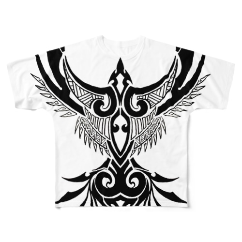 鳥のトライバル((ε( ° Θ ° )з)) All-Over Print T-Shirt