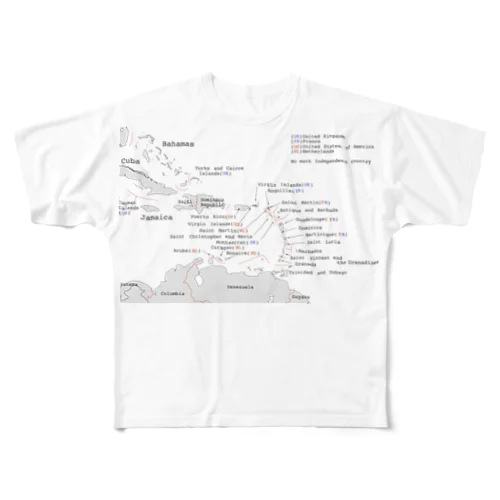 カリブMAP フルグラフィックTシャツ フルグラフィックTシャツ