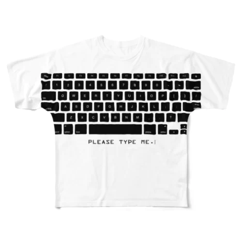 TYPE ME. フルグラフィックTシャツ