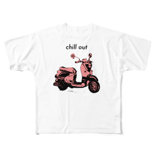 Pinkスクーター All-Over Print T-Shirt