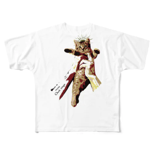 monet/ange天使猫 フルグラフィックTシャツ