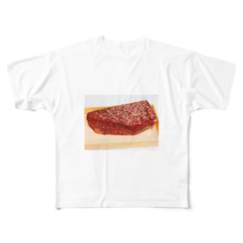 ラブ肉 フルグラフィックTシャツ