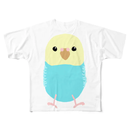 セキセイインコ フルグラフィックTシャツ