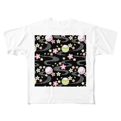 和風 天の河 All-Over Print T-Shirt