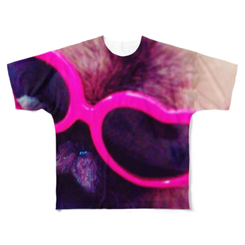 Apollo ハートのサングラス フルグラフィックTシャツ