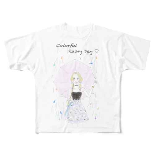 colorful drops All-Over Print T-Shirt