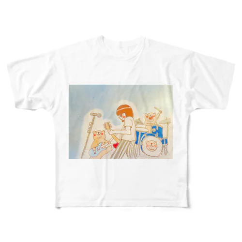 ビーバーちゃんバンド All-Over Print T-Shirt