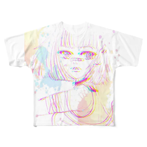 少女 フルグラフィックTシャツ