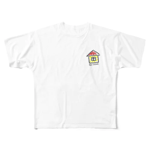 うちに帰りたい フルグラフィックTシャツ