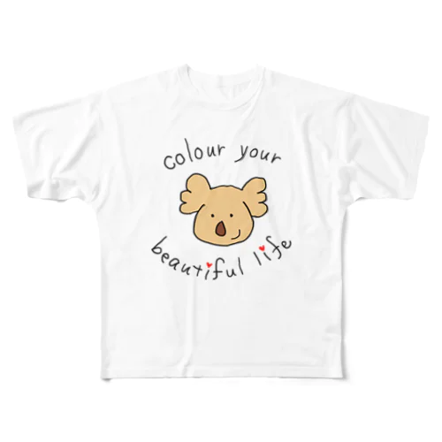 コアラのだいだい - colour -  フルグラフィックTシャツ