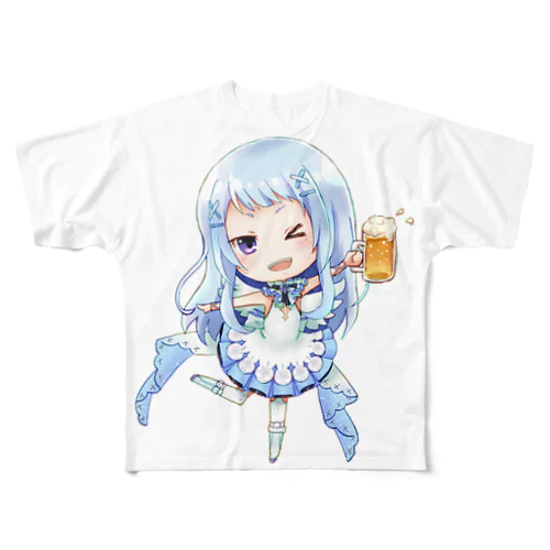 飲酒めめたろ フルグラフィックTシャツ