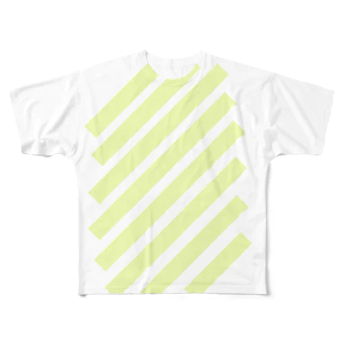 suzuri_fullgraphicT-template-XL_slash_lime_yellow_pale フルグラフィックTシャツ