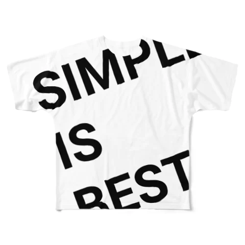 SIMPLE IS BEST フルグラフィックTシャツ
