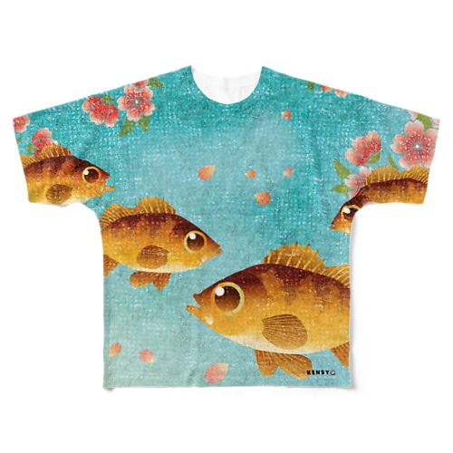 KENSYO vol.60 「春告魚」 Tシャツ All-Over Print T-Shirt