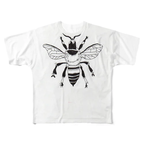 ハチのやつ フルグラフィックTシャツ