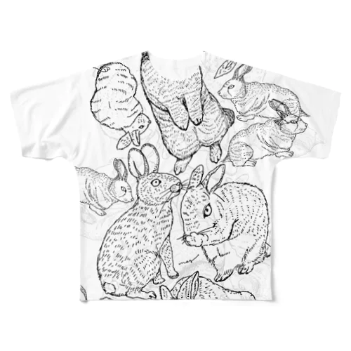 真昼のうさぎ All-Over Print T-Shirt