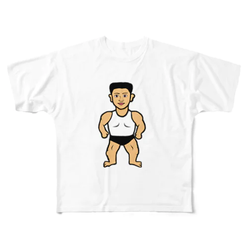 筋肉バッキバキ All-Over Print T-Shirt