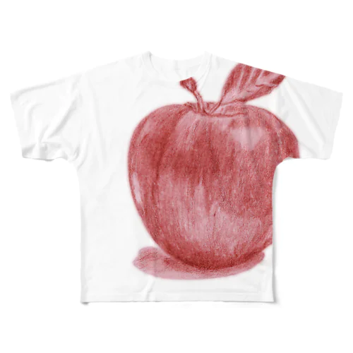 可愛い手描きのりんごグッズ All-Over Print T-Shirt