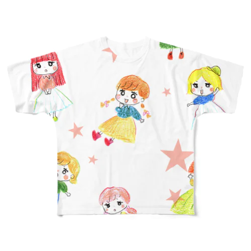 女の子ばっかり All-Over Print T-Shirt