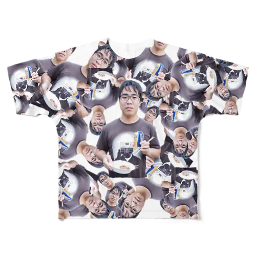 バーベキュー会場の人を敷き詰めた様子 All-Over Print T-Shirt