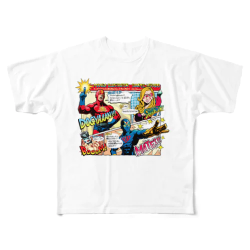 アメコミ風 All-Over Print T-Shirt