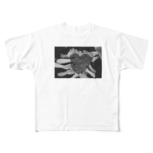 モノクロ風 All-Over Print T-Shirt