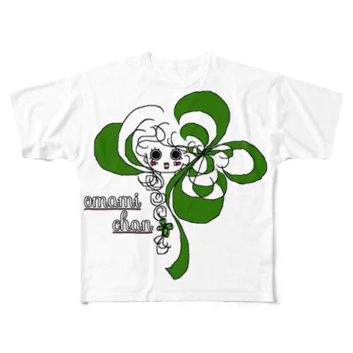 四つ葉ガール(緑) All-Over Print T-Shirt