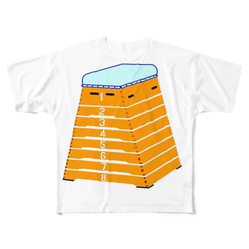 跳び箱。 フルグラフィックTシャツ