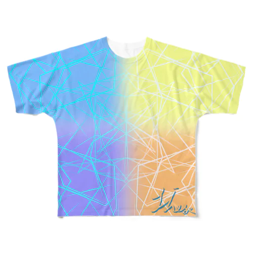幾何学的な フルグラフィックTシャツ