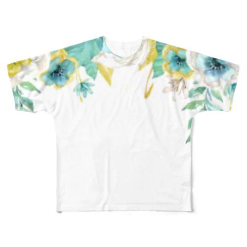 花柄 All-Over Print T-Shirt