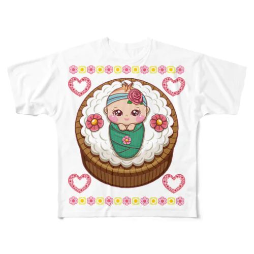 キュート赤子 フルグラフィックTシャツ